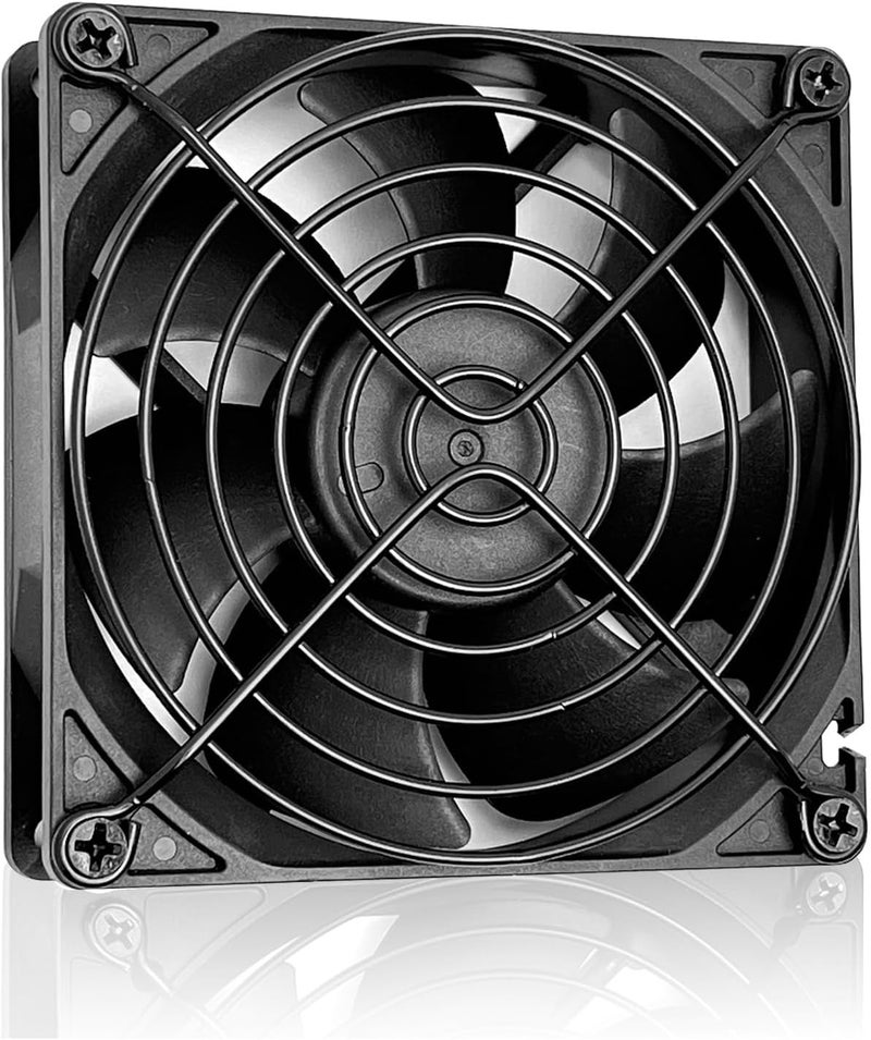 DVUIYYL 4 PCS 90mm 92mm Fan Grill Pc 92mm Fan Bracket Grill (Black) - Image 2